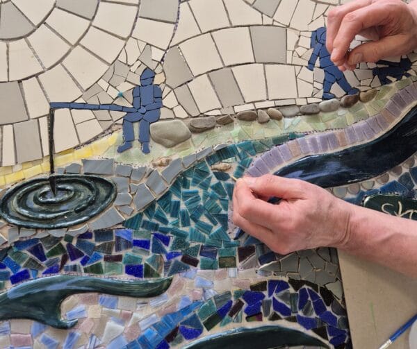 mosaic workshop hwb y gors ammanford Awel Aman Tawe